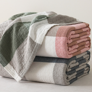夏季全棉纯棉六层纱布毛巾被小毛毯子办公室午睡毯空调盖毯床上用