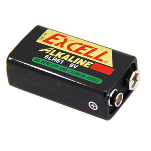 EXCELL电池6F22无汞6LR619V碱性1604A烟感报警智能电子无线话筒