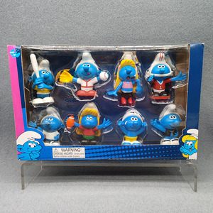 出口尾单 蓝精灵8款盒装棒球体育运动款摆件玩具装饰公仔手办卡通