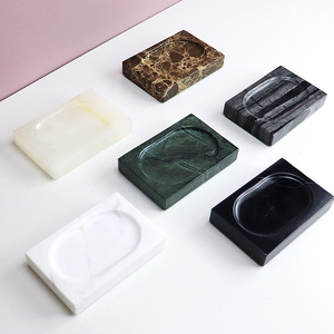 天然大理石高档香皂盒免打孔沥水北欧轻奢肥皂碟家用浴室创意收纳