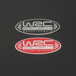 金属改装WRC车标拉力赛运动车标贴叶子板刀锋贴WRC铝合金改装车贴