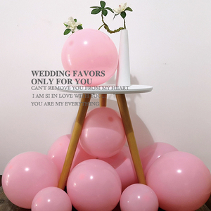 哑亚光嫩粉色气球森系生日派对婚礼装饰店铺开业周年布置幼儿园