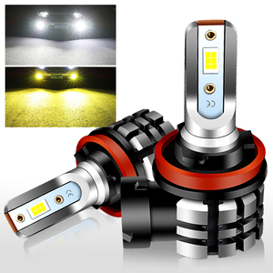 汽车LED前雾灯超亮强光解码H11H89006H7改装白光黄金光防雾灯灯泡
