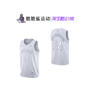 耐克/Nike MVP 雄鹿队34号字母哥刺绣版篮球球衣 CT4209-100