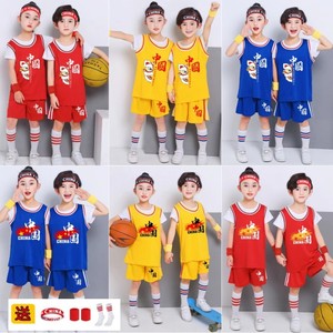 夏季儿童篮球服套装男童幼儿园表演服装小学生女孩运动训练篮球衣