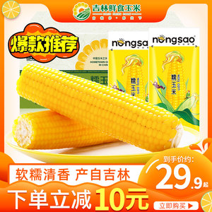 东北农嫂玉米甜糯香黏粘玉米棒真空包装袋黏玉米粒吉林糯玉米
