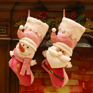 天罡圣诞袜子礼物袋圣诞节装饰品老人雪人麋鹿公仔创意挂饰盒摆件