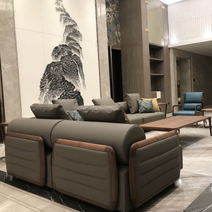 新中式胡桃木实木沙发客厅2024新款真皮现代简约大小户型高端家具