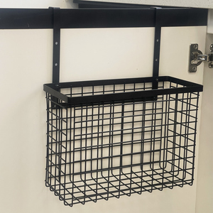 新款壁挂收纳盒厨房省空间神器橱柜门内侧家用调料菜篮挂篮置物架