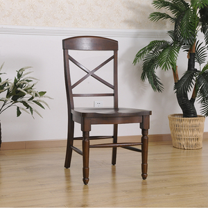 巢趣美式经典餐椅家用简约靠背椅子凳子餐厅椅木质复古椅(拍双数)