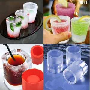 创意伏特加冰冻杯子硅胶单孔酒杯模DIY硅胶冰模单孔冰杯模具热卖
