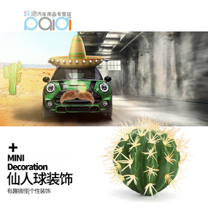 minicooper汽车天线仙人掌装饰球抖音同款天线球车外天线改装通用