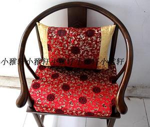 定做中式古典沙发坐垫抱枕腰枕红木椅垫加厚海绵座垫椅垫靠垫套装