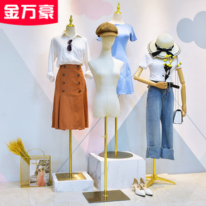 金万豪服装店橱窗展示模特女装店婚纱店服装展示架子假人半身模特