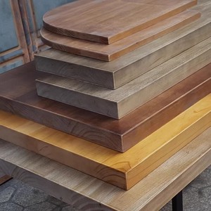 木板定制老榆木板桌板原木大板吧台面实木板写字板飘窗板餐桌面板