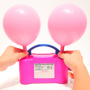 电动打气筒自动吹气球机家用便携式工具充气泵双孔快速打气神器