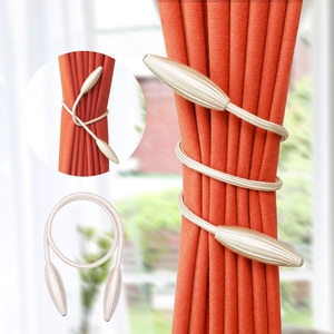 水伶纺 DIY创意窗帘绑带简约现代窗帘扣绳子变形窗帘夹子欧式一对