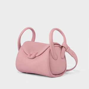 古良2024猪猪枕头包真皮女包小众设计包包女百搭可爱粉色斜挎包包