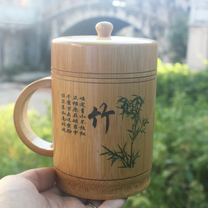 新款中式特色环保纯天然竹子水杯   创意个性抖音同款 全楠竹日常