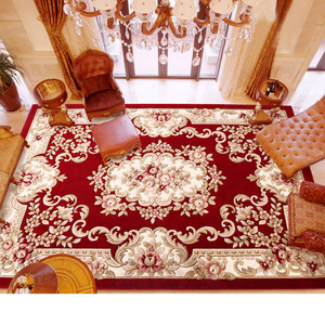 东升 新西兰纯羊毛地毯 手工雕花欧式奢华家用客厅茶几毯卧室地垫