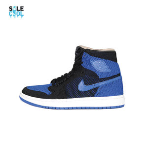 耐克AIR Jordan 1 RET乔1黑蓝飞线编织女子运动篮球鞋919702-006