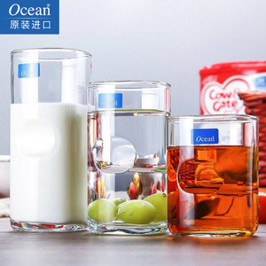 ocean玻璃杯透明耐热家用北欧泡茶杯水杯创意手指杯随手杯早餐杯