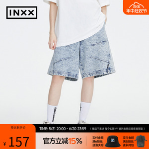 【INXX】Standby 潮牌23夏新品牛仔裤短裤男女同款XMD2240704