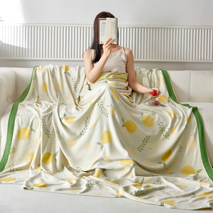 夏季竹纤维毛毯床上用空调毯办公室午睡毯沙发盖毯夏天薄款小毯子