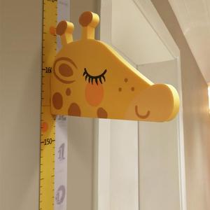长颈鹿儿童量身高墙贴宝宝测量仪标尺可移除3d立体贴纸测身高尺表