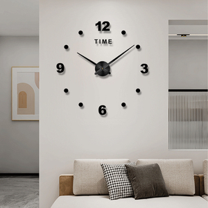 免打孔钟表挂钟客厅3D立体时尚创意艺术墙贴简约时尚个性时钟