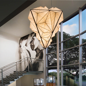后现代酒店会所别墅客厅复式楼梯间大吊灯创意个性艺术钻石吊灯