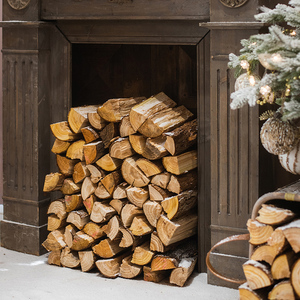 掬涵装饰摆件壁炉橱窗陈列圣诞木柴露营道具木头原木木材美式柴火