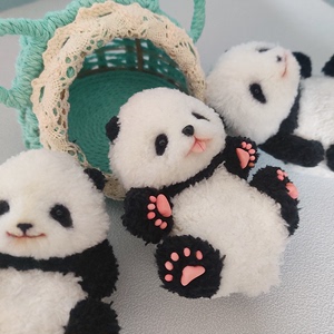 【材料包】熊猫手工diy超密毛根扭扭棒可爱玩偶送男女朋友