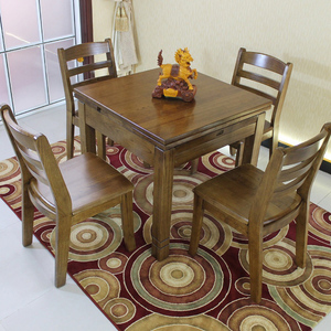 全实木餐桌椅组合 进口水曲柳木桌椅 一桌四六椅餐桌现代简约饭桌