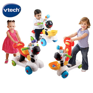 伟易达宝宝学步车儿童滑行车多功能小斑马踏行车手推车玩具可坐