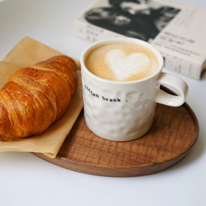 外贸简约字母设计个性白色陶瓷马克杯美式咖啡杯牛奶杯情侣杯
