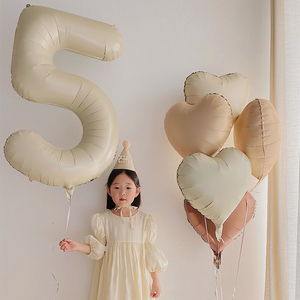 ins网红数字气球男女宝宝儿童生日2周岁派对装饰场景布置拍照道具
