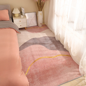 网红地毯卧室少女满铺房间ins风夏季毛绒客厅床头床边榻榻米地垫