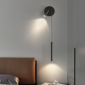极简现代简约创意客厅电视背景墙带射灯轻奢氛围卧室主卧床头壁灯