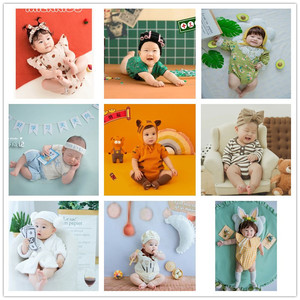 2024年展会新款儿童摄影服装婴儿百天主题拍照服饰照相道具衣服