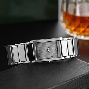 欧派包豪斯工业风超薄长方形男士手表钨钢商务瑞士机芯手表男方型