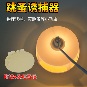 5张圆形粘蚤板室内灭跳蚤诱捕器灯专用粘纸粘蚤物理除杀孕妇可用