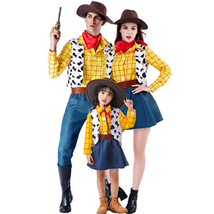 玩具总动员cosplay服装 男女胡迪Woody衣服西部牛仔警长情侣cos服