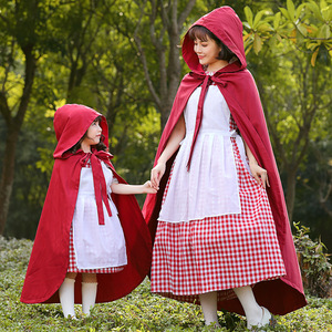 法国农场服装 小红帽狼外婆童话故事 女仆主人连衣裙 亲子表演服