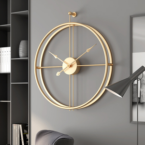北欧钟表挂钟客厅金属创意时尚现代简约大气时钟艺术家用轻奢挂表