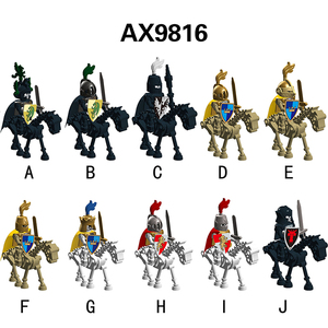 兼容乐高AX9816骷髅骑士军团中古城堡罗马系列拼装积木人仔玩具