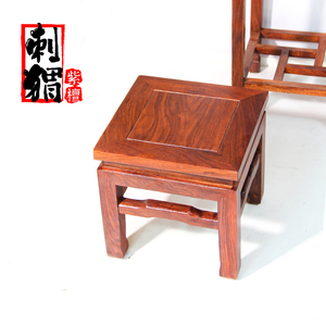 花梨木四方凳刺猬紫檀小凳子实木矮凳红木家具家用餐凳学习梳妆凳