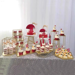 欧式甜品台摆件展示架婚礼装饰道具蛋糕架子下午茶点心架茶歇摆台