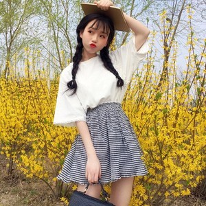 150cm矮小个子女装新款夏装显高连衣裙大童学生韩版清新