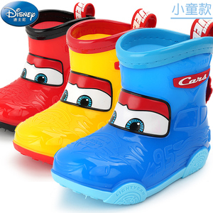 迪士尼儿童雨鞋汽车小童幼儿园可爱男童宝宝防滑雨靴水鞋短筒卡通